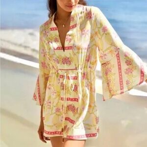 Maaji Lemonade Joy Kaftan Dress from Anthropologie, Size Med, NWT